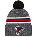 Youth New Era Black Atlanta Falcons 2023 Sideline Cuffed Knit Hat With Pom