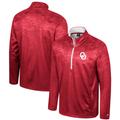 Men's Colosseum Crimson Oklahoma Sooners The Machine Half-Zip Jacket