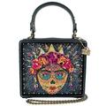 Mary Frances Women's La Reina Top Handle Sugar Skull Handbag, Multi, Multicoloured