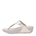 Fitflop™ Lulu Leather Womens Toe Post Sandals 4.5 UK Silver