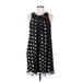 Weston Wear Casual Dress - Shift Crew Neck Sleeveless: Black Polka Dots Dresses - Women's Size Medium