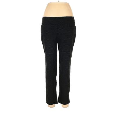 Maurices Casual Pants - High Rise Straight Leg Boyfriend: Black Bottoms - Women's Size Large