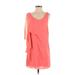 Zara Casual Dress - Shift Scoop Neck Sleeveless: Pink Print Dresses - Women's Size Small
