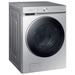 Samsung Bespoke 5.3 cu. ft. Ultra Capacity Front Load Washer w/ AI OptiWash™ & Auto Dispense, Steel in Gray | 38.75 H x 27 W x 34.5 D in | Wayfair