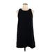 Leith Casual Dress - Mini Crew Neck Sleeveless: Black Solid Dresses - Women's Size X-Large