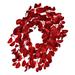 Primrue 24" Dogwood Glitter PVC Wreath in Red | 24 H x 24 W x 4 D in | Wayfair F539D347B91B4C3188C3C74B0D51DCE2