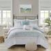 Eamon 5 Piece Seersucker Comforter Set w/ Throw Pillows Polyester/Polyfill/Microfiber in Blue Laurel Foundry Modern Farmhouse® | Wayfair