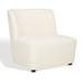 Slipper Chair - Hokku Designs Ghida 28.7" Wide Slipper Chair Polyester in Black/Brown/White | 29.5 H x 28.7 W x 30.3 D in | Wayfair