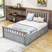 Red Barrel Studio® Rumbell Two Drawers Wood Platform Bed w/ Headboard & Footboard Metal in White | 43.3 H x 58 W x 82.7 D in | Wayfair