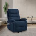 Latitude Run® Power Reclining Heated Massage Chair in Blue | Wayfair 26BAB6EFCBB64F28A9C9A7494E3FE0F7