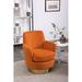 Barrel Chair - Mercer41 Muselare Upholstered Swivel Barrel Chair in Orange | 32.7 H x 28.3 W x 29.3 D in | Wayfair 5FB6CA70E5CC4B6ABF9043F9DD72D034