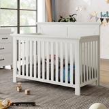4-in-1 Convertible Baby Crib - Converts to Toddler Bed, Daybed and Full-Size Bed Adjustable Mattress Support, White