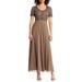 Beaded Bodice A-line Gown - Brown - Pisarro Nights Dresses