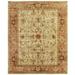 EXQUISITE RUGS Antique Weave Serapi Hand-knotted New Zealand Wool Ivory/Rust Area Rug.
