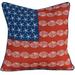 18" x 18" American Flag Indoor Throw Pillow with Welt