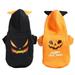 kiskick Autumn Winter Pumpkin Design Costume Dog Cat Halloween Pet Puppy Cosplay Hoodie Outfit - Cosy Hooded Pet Sweater for Fall