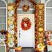 Fall Porch Banner Sign Maple Sunflower Front Door Decorative Hanging Welcome Banner Flag Autumn Pumpkins Rustic Seasonal Farmhouse Thanksgiving Decoration Home Outdoor Decor