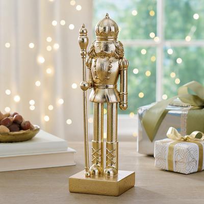 Christmas Gilded Gold Nutcracker - Grandin Road