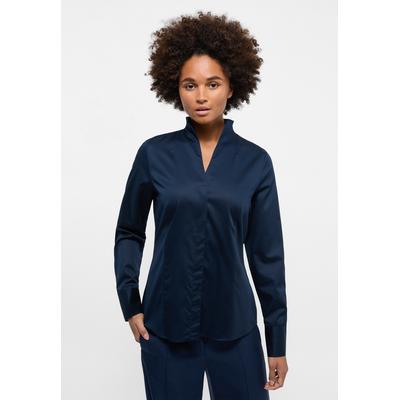 Hemdbluse ETERNA "REGULAR FIT", Damen, Gr. 38, blau (navy), 95% Baumwolle, 5% Elasthan, modisch, normal, Blusen, EASY IRON (bügelleicht) Image