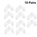 FRCOLOR 10 Pairs D Shape Silicone Anti Nose Pads Lift Increase Pads for Glasses Eyeglass Sunglasses (Transparent Whiteï¼‰
