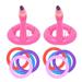 NUOLUX 2 Sets Flamingo Inflatable Ring Toss Game Throwing Ring Toss Game for Kids