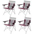 CORE Portable Outdoor Camping Folding Chair with Carry Bag Wine (4 Pack)