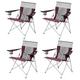 CORE Portable Outdoor Camping Folding Chair with Carry Bag Wine (4 Pack)