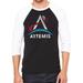 NASA Artemis Logo - Men s Raglan Baseball Word Art T-Shirt