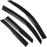 ALL-CARB Window Visors Rain Guards Deflectors - 4-Pack Side Window Deflector Vent Shade for Car Windows Tape-On Outside Mount Acrylic Sun Rain Guard Replacement for Mazda 3 Hatchback 4-Door 2004-2009