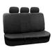 TLH Premium PU Leather Black Seat Covers Rear Split Bench Universal Fit Automotive Seat Covers Accessories for Cars Trucks SUV Car Seat Cover Interior Accessories Car Seat Protectors