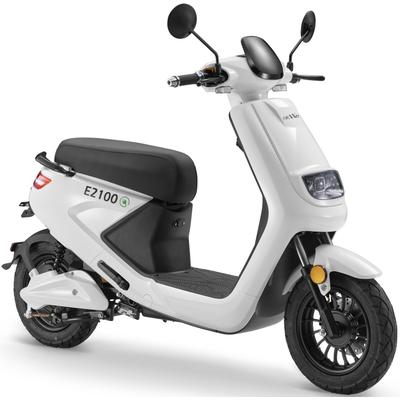 E-Motorroller LUXXON "E2100", weiß, Elektromotorroller, 45 km/h, bis zu 50 km Reichweite, mit USB-Anschluss, H:114cm L:1