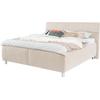 Stauraumbett ALINA "Marike", beige (beige gcp 11), B:219cm H:112cm L:218cm, Chenille GCP (100% Polyester), Betten, inklusive Lattenrost, wahlweise mit Matratze in verschiedenen Größen