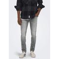 Slim-fit-Jeans ONLY & SONS "ONSLOOM SLIM LBD 8263 AZG DNM NOOS" Gr. 30, Länge 34, grau (light grey) Herren Jeans Slim Fit