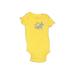 Just One You Made by Carter's Short Sleeve Onesie: Yellow Print Bottoms - Size 3 Month