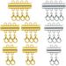 8 Pcs 3 Sizes Slide Lock Clasp Multi Strands Tube Lock Necklaces Bracelet Connectors for Layered Necklace Bracelet Jewelry Craft