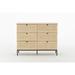 White Laminate 6-Drawer Dresser for Bedroom Storage, Easy Assembly