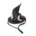 TERGAYEE Chicken Hats for Hens Mini Pets Accessories Moon Star Chicken Top Hat with Adjustable Elastic Chin Strap Halloween Witch Hat Decorati