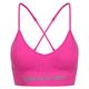 Reebok Damen Seamless Bra in Pink mit herausnehmbaren Pads | Crop-Top für Fitness mit geringer Belastung | Bequem und dehnbar mit Feuchtigkeitsableitungstechnologie.