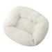 Gespout Plush Square Pet Bed Large Medium and Small Dog Sleep Bed in Autumn and Winter Dog Bed Cat Bed Pet Mat White M