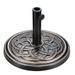 Bronze Resin Umbrella Base with Art Deco Pattern, Heavy-Duty