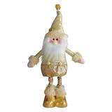 Jikolililili Christmas Standing Santa Hand Crafted Cute Chic Santa Figurines Doll Chirstmas Plush Toy Christmas Decoration for Home Office Table Xmas Party Ornament Gift