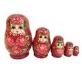 NUOLUX 5pcs Lot Wishing Doll Red Little Belly Girl Handmade Toys Matryoshka Doll Girl Russian Nesting Dolls Assorted Colors Kids Gift