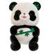 MOUIND 9.8 Lovely Panda Stuffed Animals Plush Toy Cute Plushies with Bamboos for Animal Themed Parties Student Prize Animal Toys for Baby Boy Girls Great for Nursery Room Decor Bed