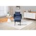 Modern Velvet Accent Chair Livingroom Accent Chair Lounge Tufted Upholstered Armchair w/ Chair & Ottoman Sets, Navy