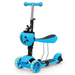 Magshion 2 in 1 Kick Scooter with 3 Adjustable Height & Removable Seat Kids Scooter with LED Flashing Wheels Brake Anti-Slip Deck for 3-6 Years Old Boys Girls Blue