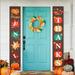 Thanks Hanging Banner Fall Porch Sign Creative Hanging Banner Porch Sign Autumn Maple Leaf Backdrop Fall Harvest Welcome Banner for Thanksgiving Party Decorations Indoor Outdoor Yard