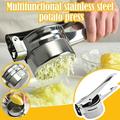 DYTTDG Desk Organizer 1PC Stainless Steel Potato Masher Rice Fruit Vegetable Juicer Press Maker Cooking Oil Spray