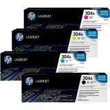 Original HP 304A (CC530A CC531A CC532A CC533A ) Toner Cartridges works with HP Laserjet Pro 400 M451 400 MFP M475 and 400 Color MPF M475 4 Pack Color Black Cyan Yellow Magenta