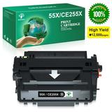 55X 55A Toner Compatible Toner Cartridge Replacement for HP 55A 55X CE255A CE255X Toner for HP P3015 P3015dn P3015x Pro 500 MFP M521dn M521dw M521 M525 Toner Printer (Black 1-Pack)