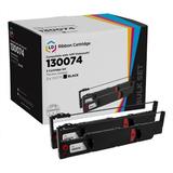 LD Compatible Printer Ribbon Cartridge Replacement for AMT Datasouth 130074 (Black 2-Pack)